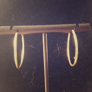 Vintage Gold Wire Hoop Earrings